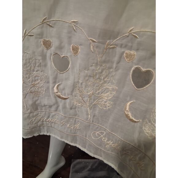 Rare Womens XS Vero Moda Jayde Fish Angel Embroidered Whimsical Fairycore Dress - Picture 6 of 11